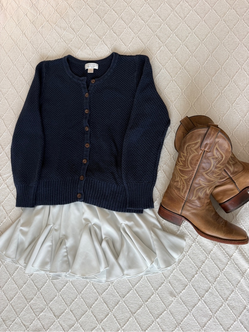 Christopher & Banks Navy Blue Cardigan Coastal Cowgirl Preppy